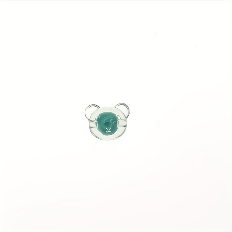 10pcs 20mm Acrylic Bear Head Beads Straight Hole Colored Medium Beads