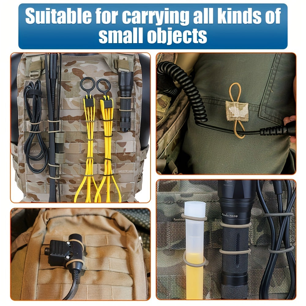 10pcs Elastic Ribbon Buckles Antenna Holder Webbing Bag Accessories