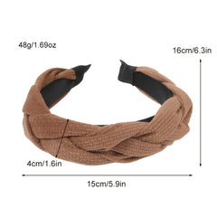 Flannel Braided Headbands Hairband Criss Cross Fall Winter Hair Accessories