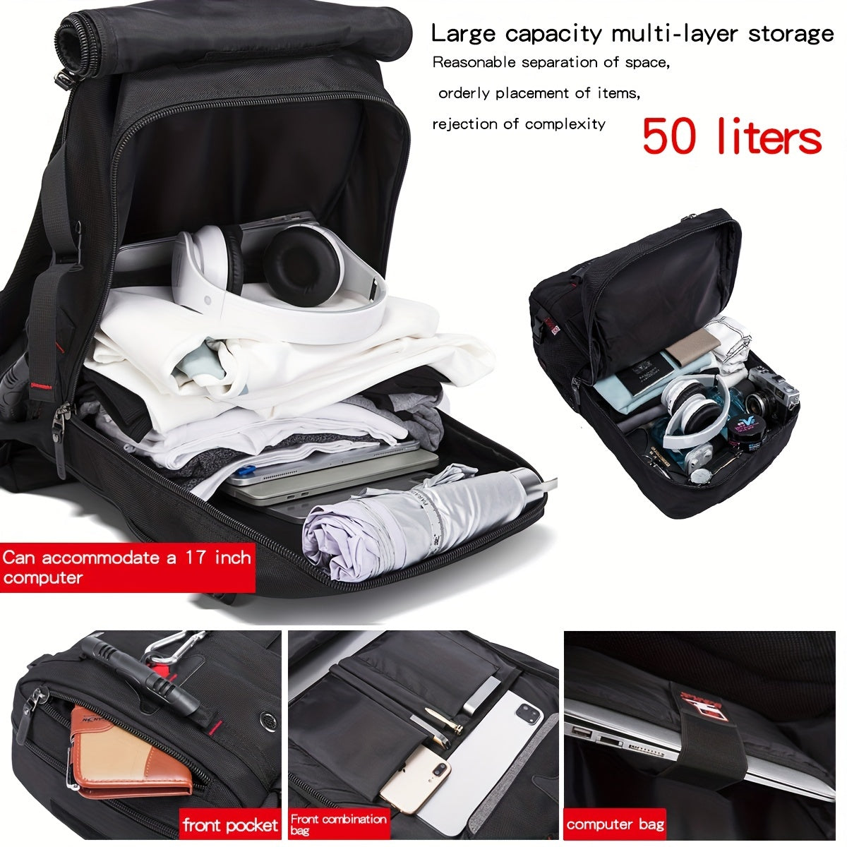 Large Capacity Outdoor Travel Backpack Hiking Bag