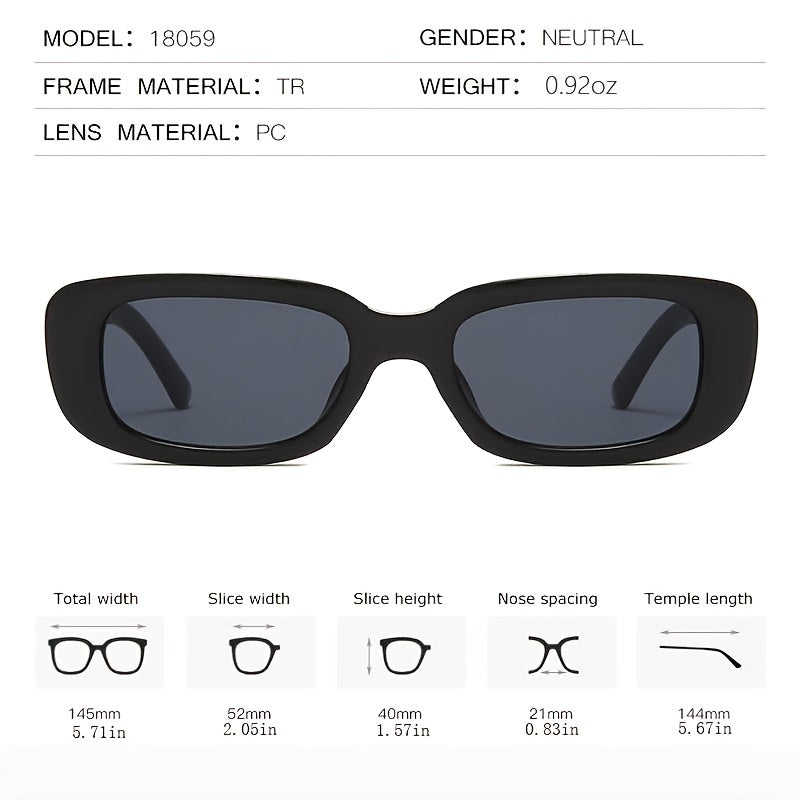 Square Sunglasses Rectangle Small Frame For Women Men Oculos Lunette De Soleil