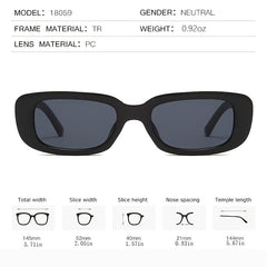 Square Sunglasses Rectangle Small Frame For Women Men Oculos Lunette De Soleil