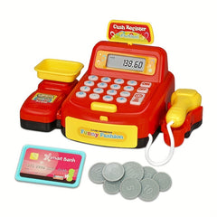 Kids Mini Supermarket Cashier Model with Light & Sound Effects
