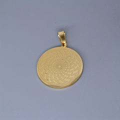 Round Rune Pendant for Necklaces and Bracelets, 0.98-inch