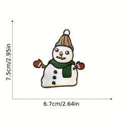 15pcs Christmas Embroidered Patches DIY Crafts Jacket Jeans Dress Decor
