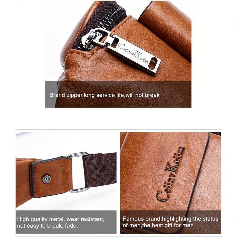 Men's Water Resistant Waist Bag Outdoor Crossbody Shoulder Bag