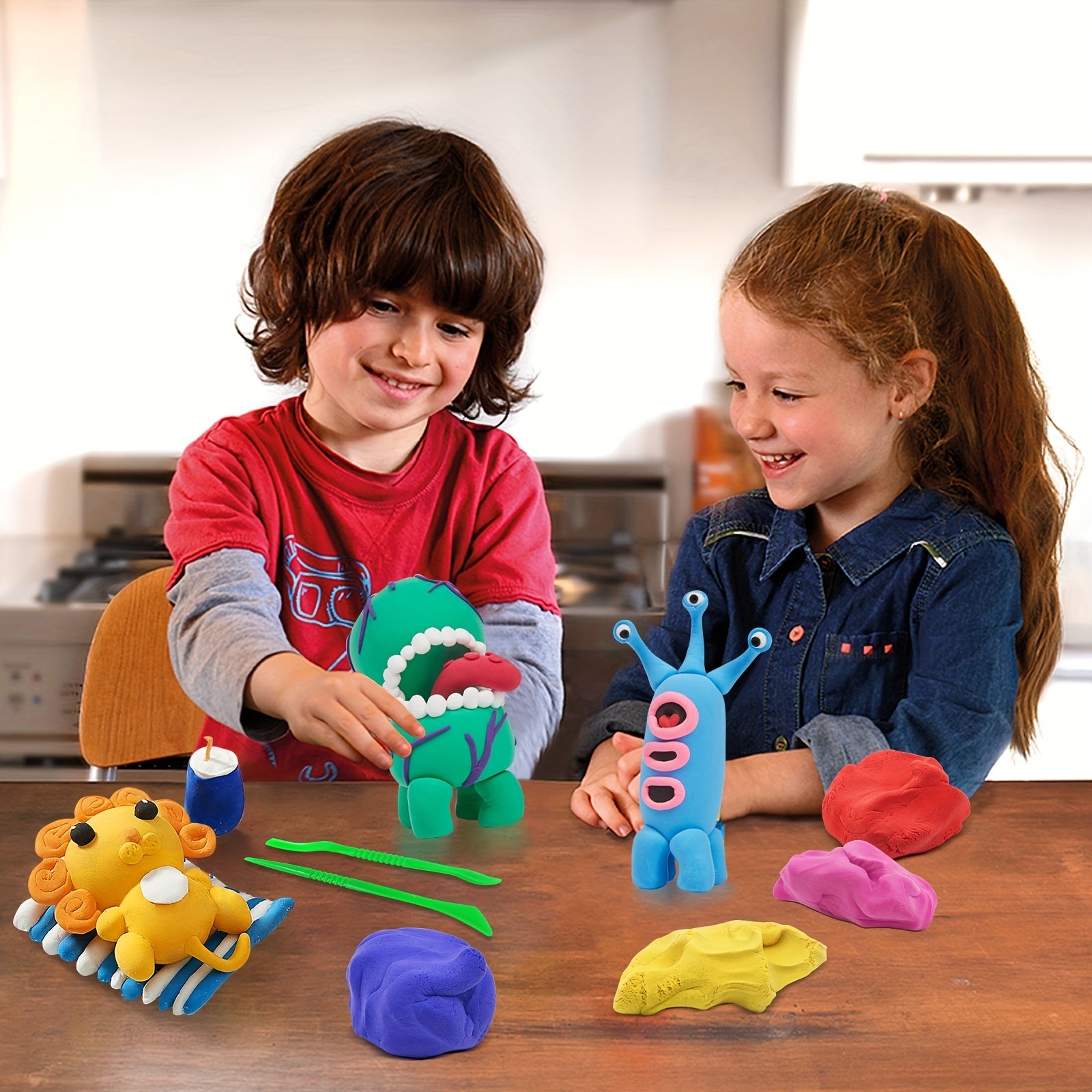 12 Colors Air Dry Magic Clay With 2 Tools for Kids DIY Art Crafts
