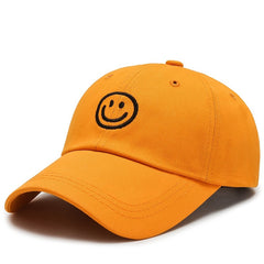 Smiling Face Embroidery Baseball Cap Lightweight Dad Hats