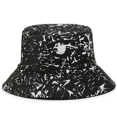 Tie Dye Print Sun Hat Solid Cotton Bucket Hat Casual Outdoor UV Protection Booni