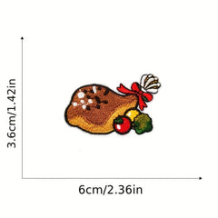 15pcs Christmas Embroidered Patches DIY Crafts Jacket Jeans Dress Decor