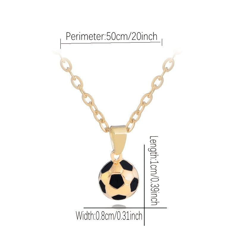 Football Link Chain Soccer Necklace Pendant