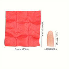 Magic Disappearing Finger Trick Scarf Red
