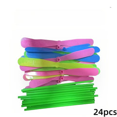36pcs Mixed Plastic Bamboo Dragonfly Flying Toys Bright Colors Party Portable Ed