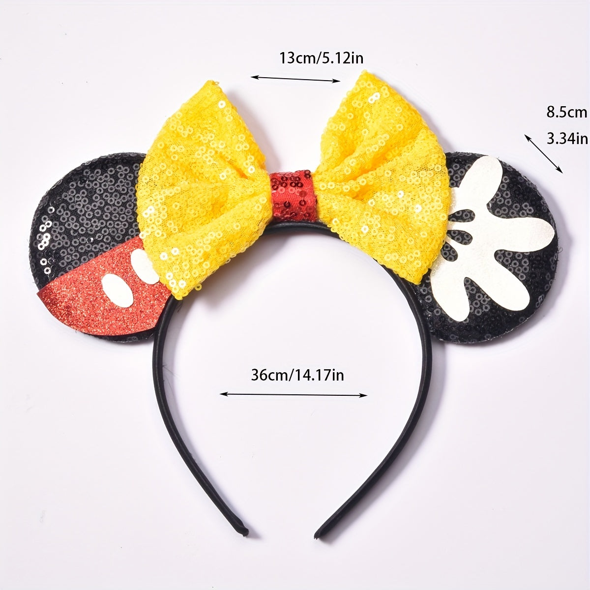 Sequin Bow Mouse Ear Headband Hair Accessories for Parties Girls Gift