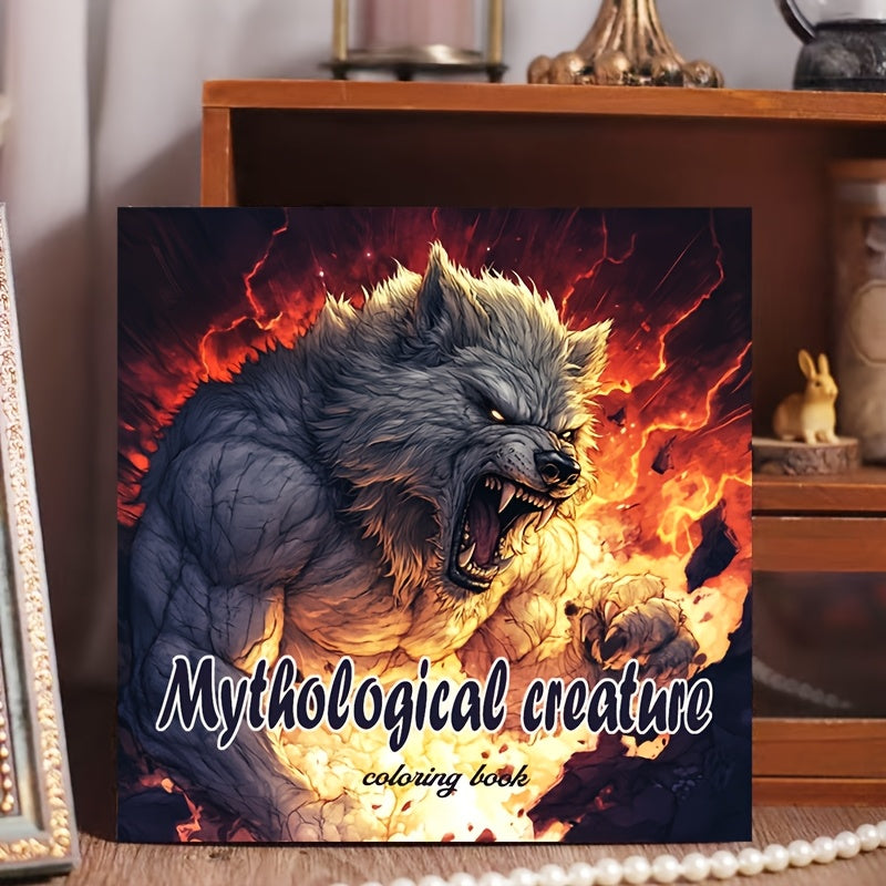 Mythological Creatures Adult Coloring Book - 20 Thick Pages