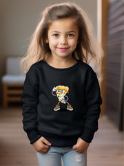 Breathable Pie Graphic Crew Neck Long Sleeve Sweatshirt Pullover
