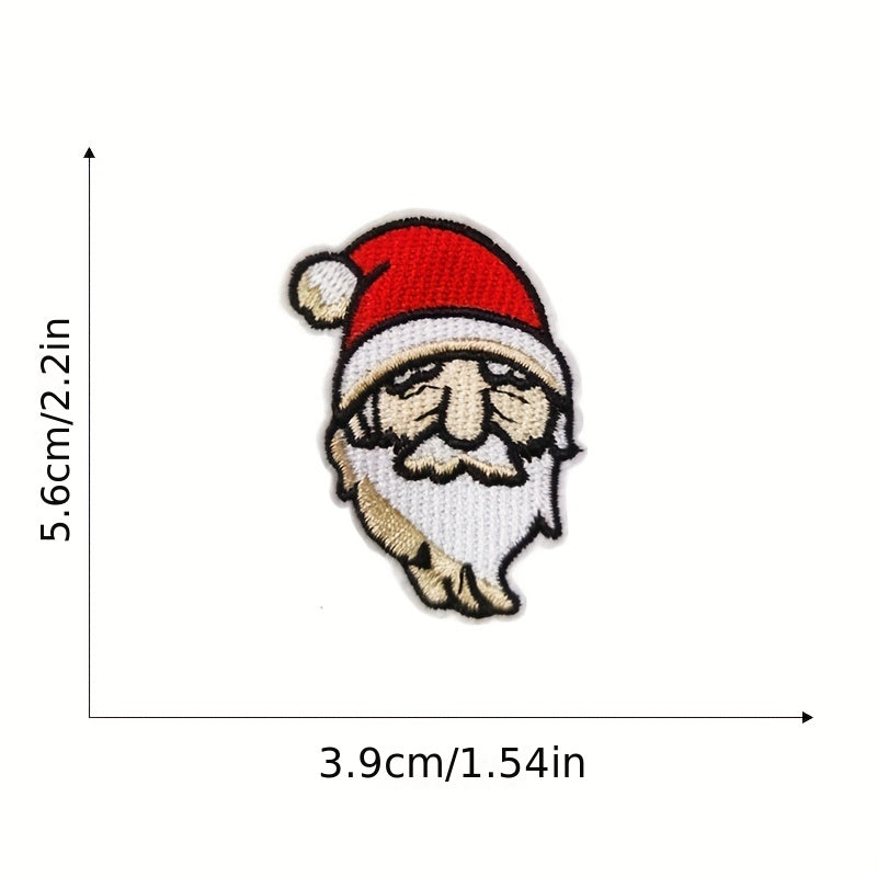 15pcs Christmas Embroidered Patches DIY Crafts Jacket Jeans Dress Decor