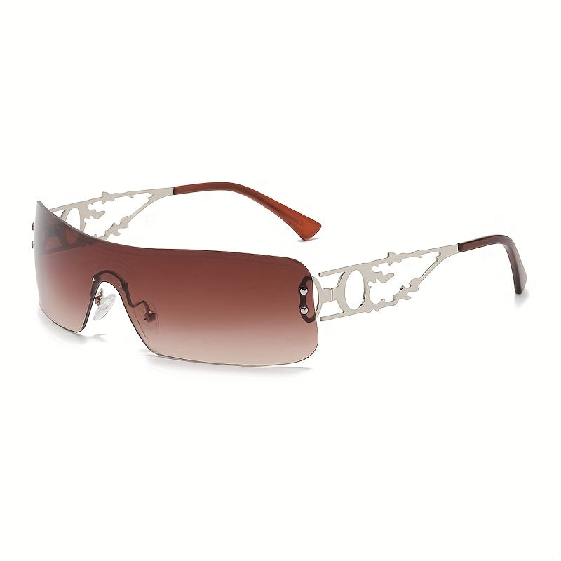 Y2K One Piece Metal Sunglasses UV400