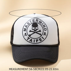 Mens Skull Breathable Baseball Cap