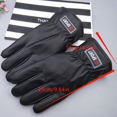 Men's Winter Velvet Gloves Ski Driving Running Cycling Gloves