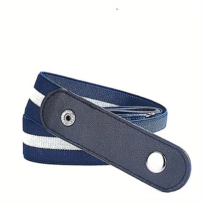 Men's No Buckle Elastic Waist Belt Casual Adjustable Elastic Buckle Belt