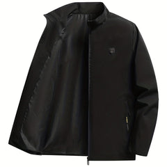 Classic Windbreaker Jacket Men's Casual Zip Up Zipper Pockets Jackets