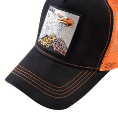 Unisex Eagle Animal Embroidered Baseball Cap, Adjustable Sunshade