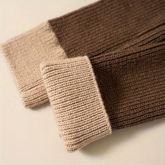 Ribbed Colorblock Leg Warmers with Split Socks