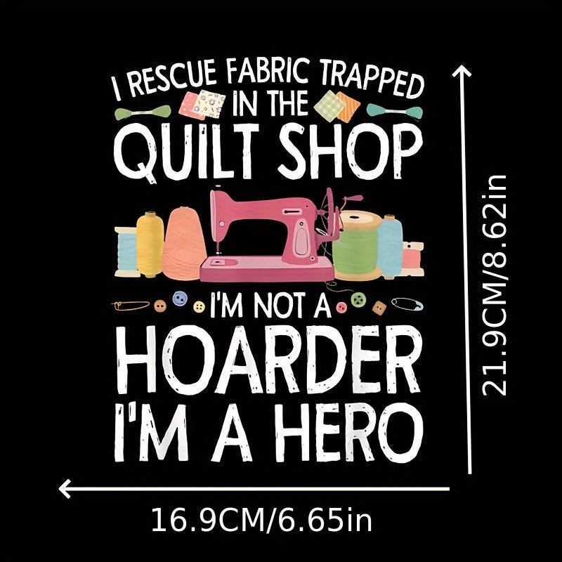 Sewing Machine Pattern Hot Transfer Stickers Iron on DIY for Clothing