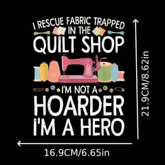 Sewing Machine Pattern Hot Transfer Stickers Iron on DIY for Clothing