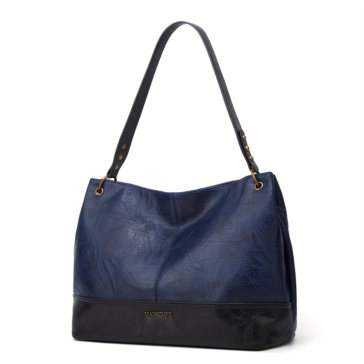 Retro Colorblock Tote Shoulder Bag Large Capacity Minimalist Bag Storage Bag