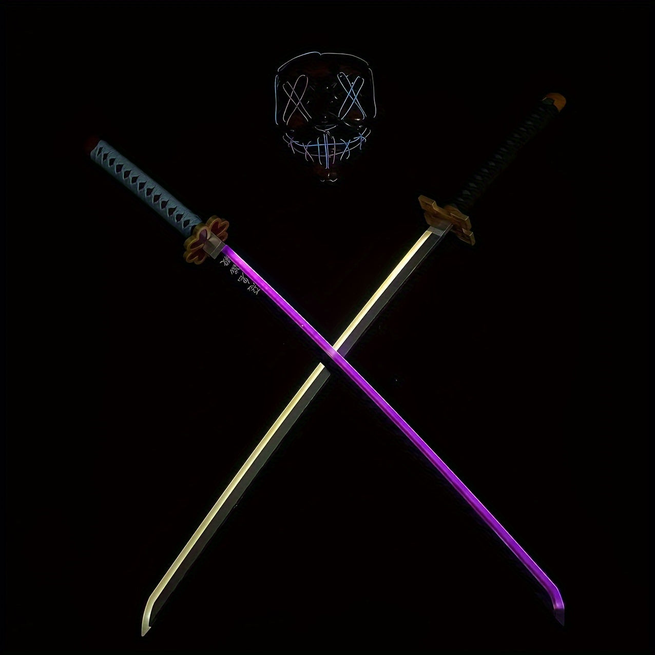 Katana Sword With Lights USB Charging Anime Sword Halloween Cosplay