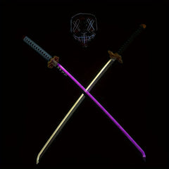 Katana Sword With Lights USB Charging Anime Sword Halloween Cosplay