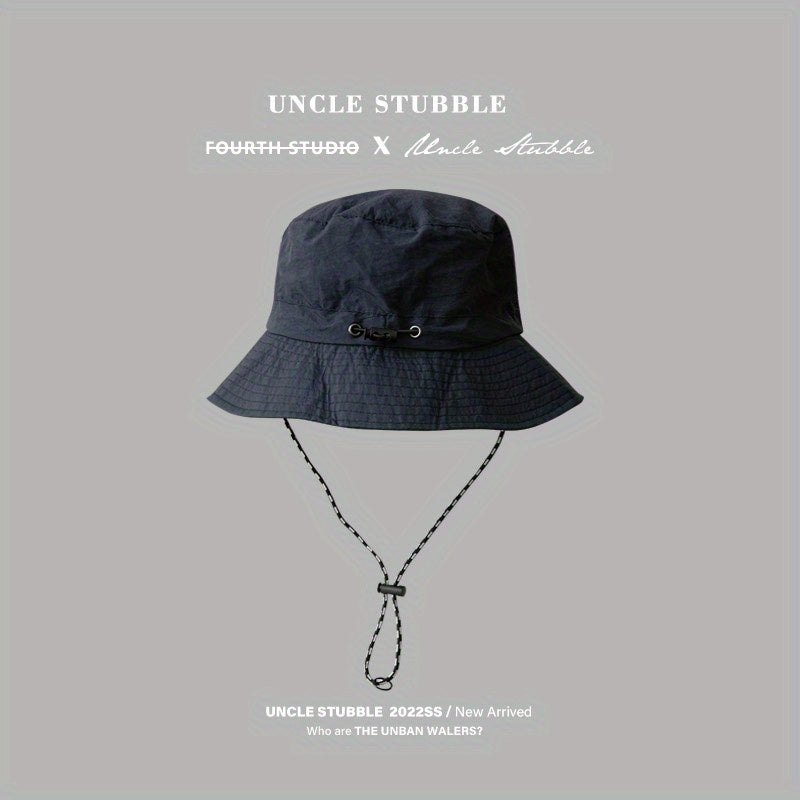 2 in 1 Bucket Hat Portable Bag Drawstring Sun Hat Lightweight Boonie