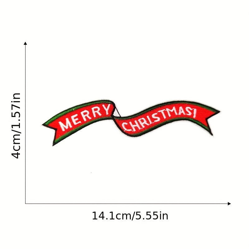 15pcs Christmas Embroidered Patches DIY Crafts Jacket Jeans Dress Decor