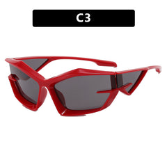 Futuristic Sense Tech Sunglasses Y2K Street Shot Catwalk Opposite Sex