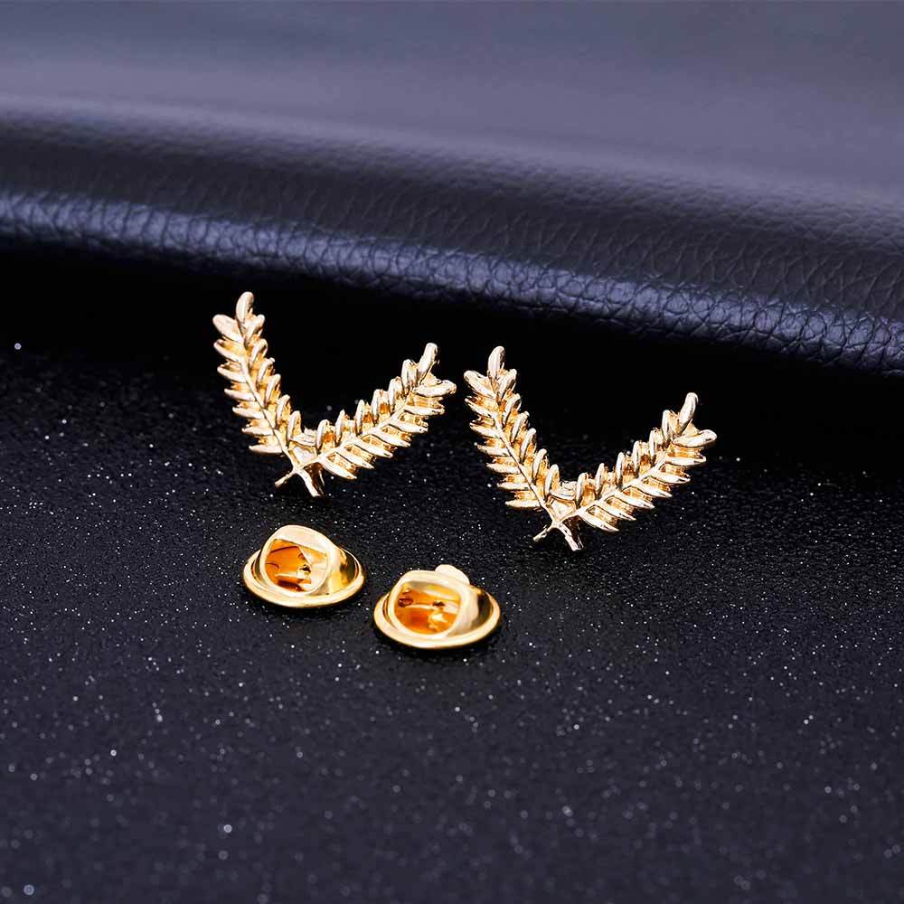 Yellow Wheat Collar Pin Brooches for Couples