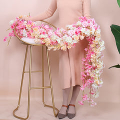 Artificial Cherry Rattan Decorative Flower Vine 70in 135pcs Flower