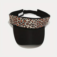 Leopard Print Women Sun Hat UV Protection Travel Beach Cap