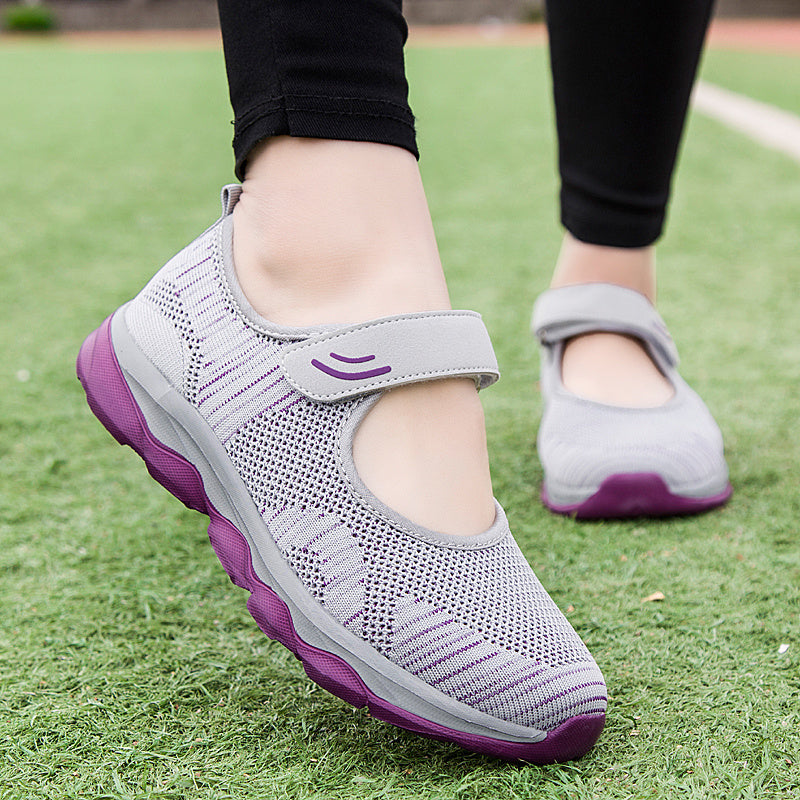 Women's Breathable Knit Sneakers Low Top Lightweight Casual Shoes