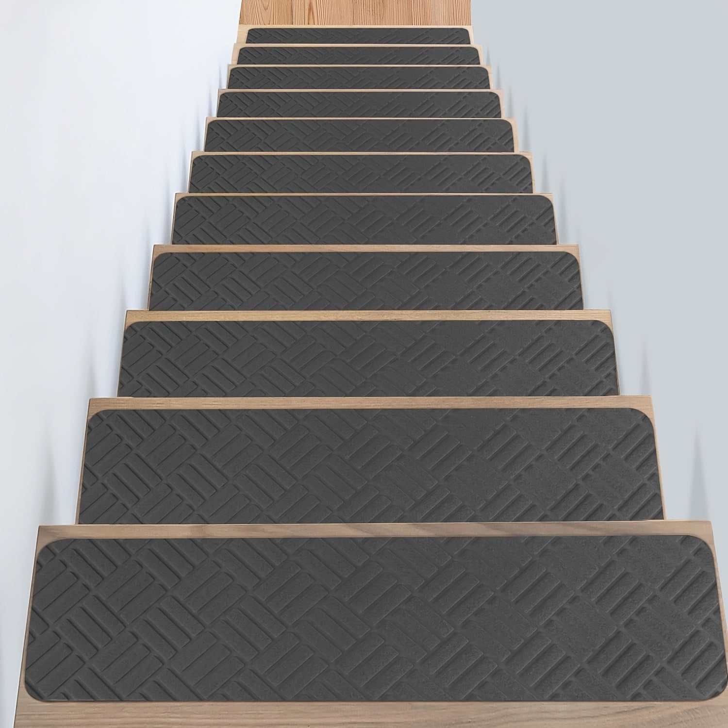 Non Slip Carpet Stair Treads - Gray Self Adhesive Soft Peel And Stick