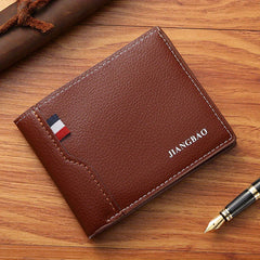 Men's Short Wallet with Large Capacity Card ID Storage