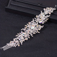 Bridal Wedding Rhinestone Hair Comb Crystal Flower Hair Comb For Women