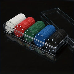 Acrylic Chip Holder Box with Lid - Storage for 100 Chips