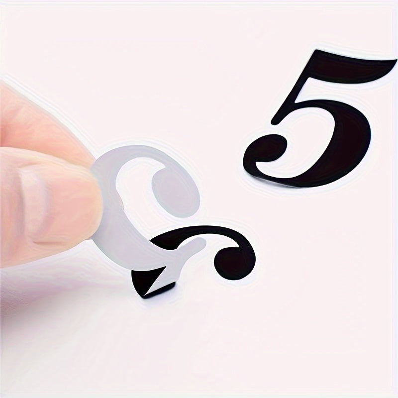 4pcs Large Waterproof Number Stickers Label Numbers