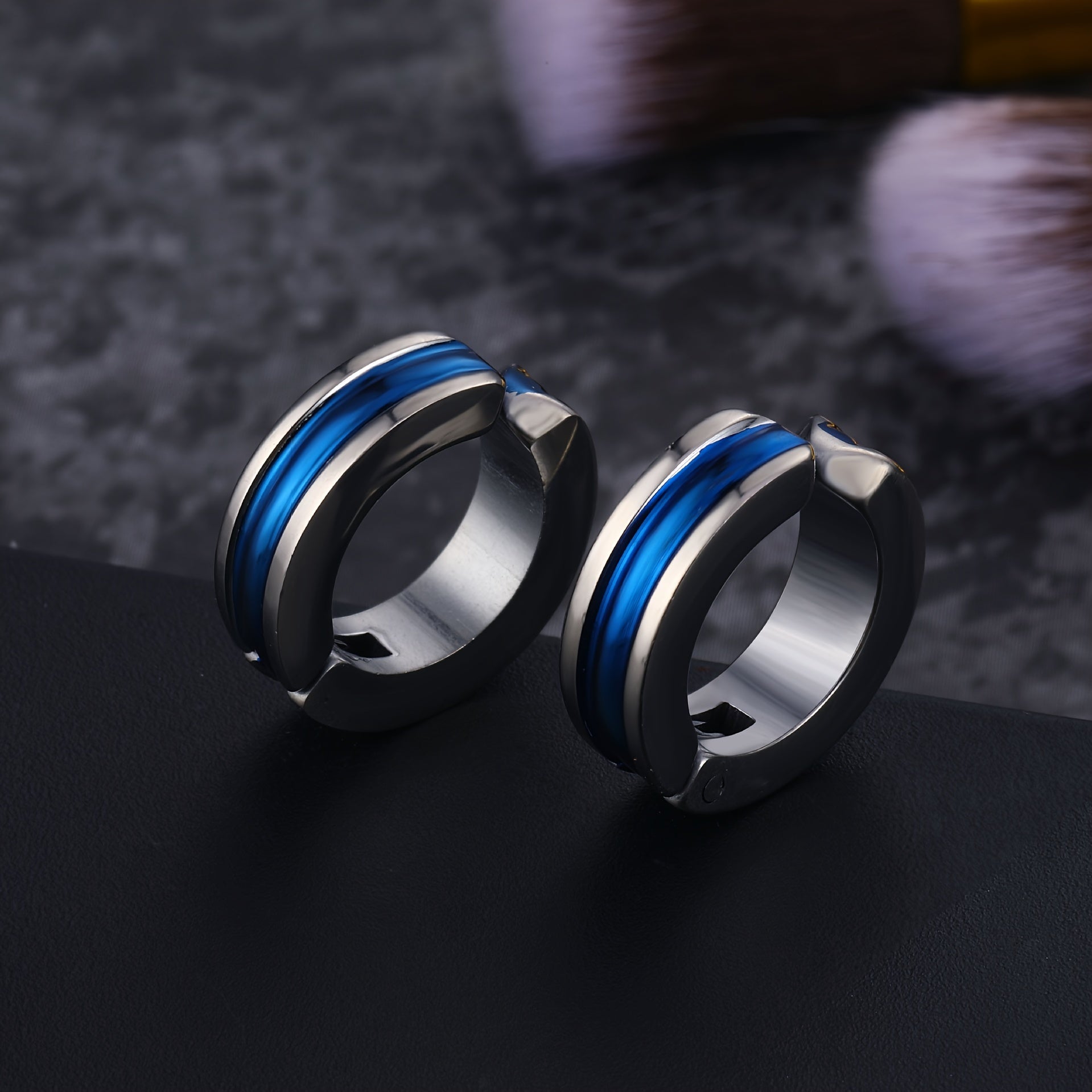 1PC Punk Titanium Steel Ear Clip Earrings