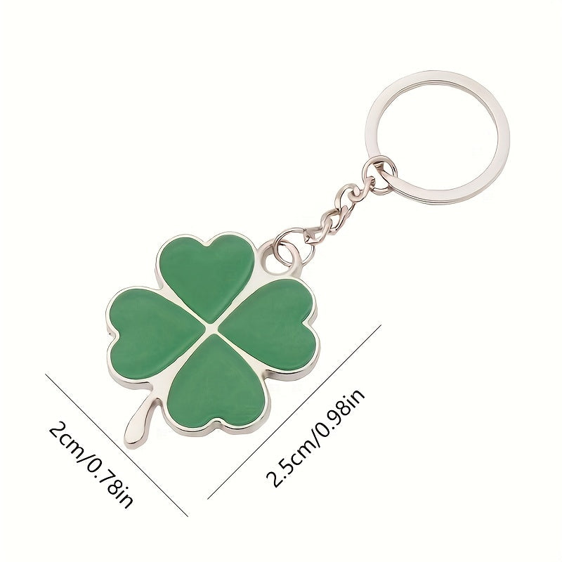 Four Leaf Clover Keychain Luck Couples Key Ring Creative Keychain
