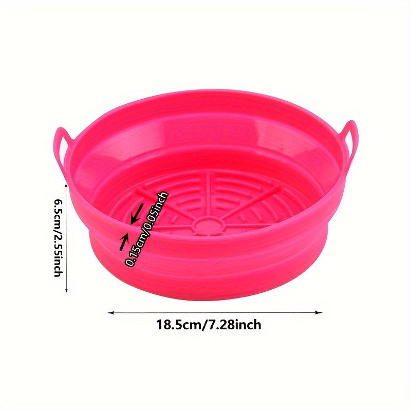 Reusable Air Fryer Silicone Pad Collapsible Nonstick, Easy to Clean