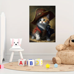 Pirate Baby Cat Wall Stickers Waterproof Home Dec