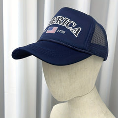 American Flag Trucker Hat Baseball Cap Adjustable USA Patriotic Headwear
